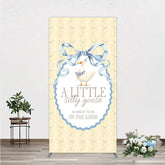 Lofaris A Little Silly Goose is on the Loose Rectangle Backdrop Watercolor Animal Theme Gender Neutral Baby Shower Decor